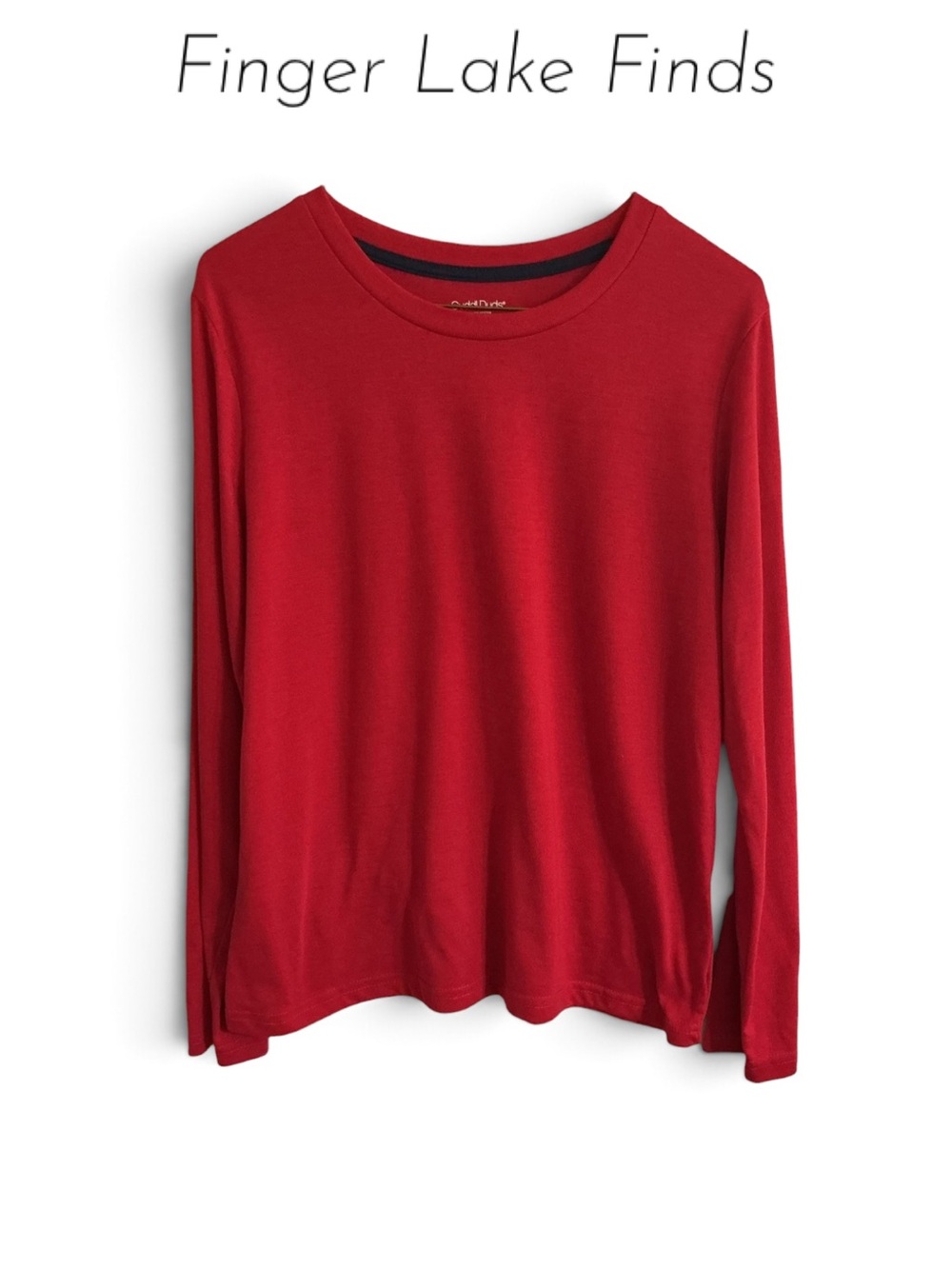 CuddlDuds Unisex Red Long Sleeve PJ Top, 14/16